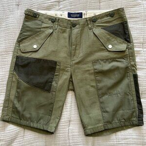 Scotch & Soda Men's Khaki and Green Shorts - Men's 33" - Like New